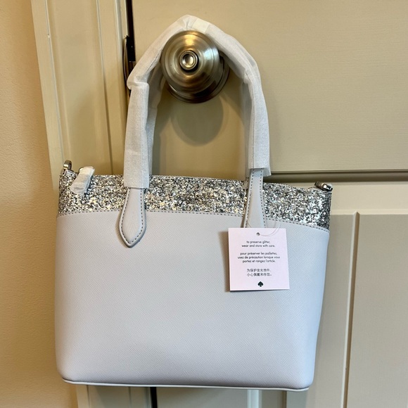 NWT Kate Spade Flash Glitter Satchel Purse - Picture 3 of 15